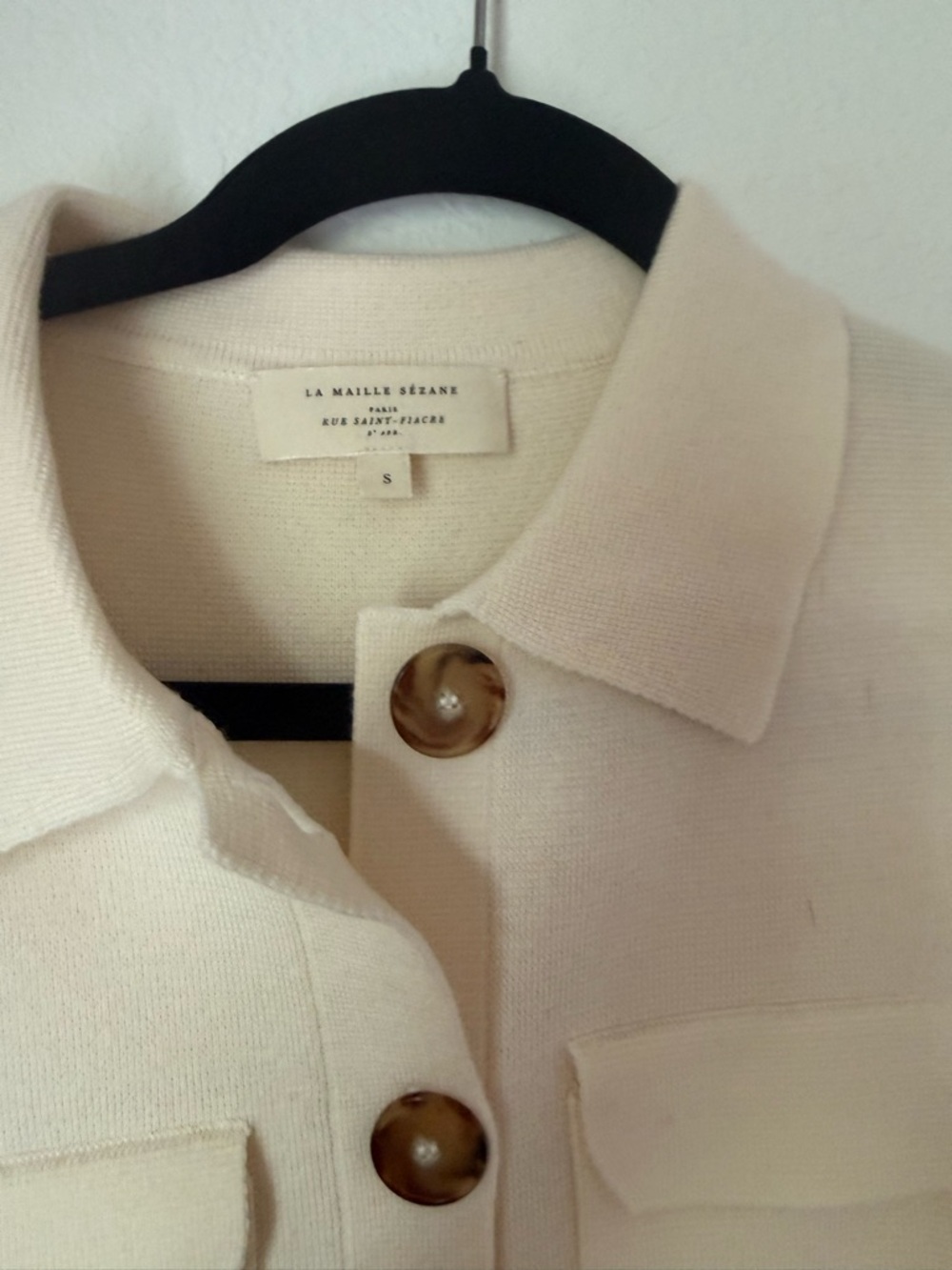Sezane Betty Cardigan in Ecru - Picture 8 of 9
